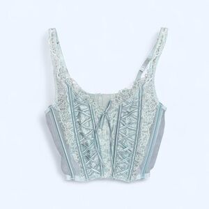 Victoria's Secret Lace Corset in Blue and Gray